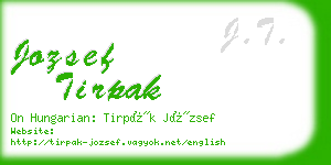 jozsef tirpak business card